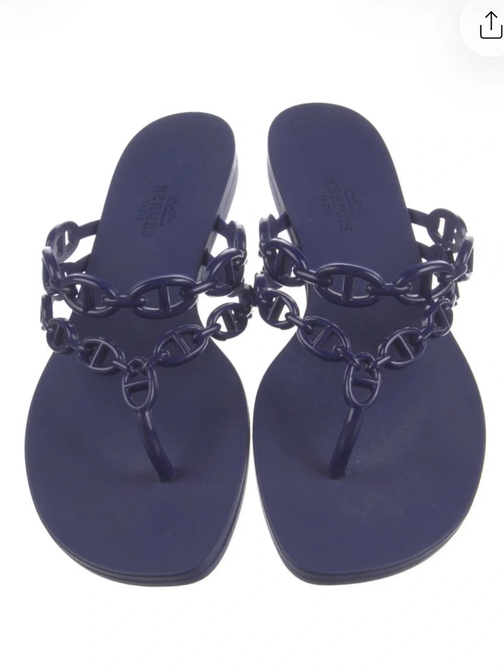 Hermès Island Chaîne d'Ancre Insignia Flip Flops Women's Size: 6 | IT 36